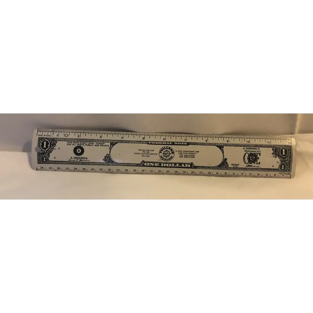 Vintage Thillens Checashers Advertising Metal Ruler Series 4715